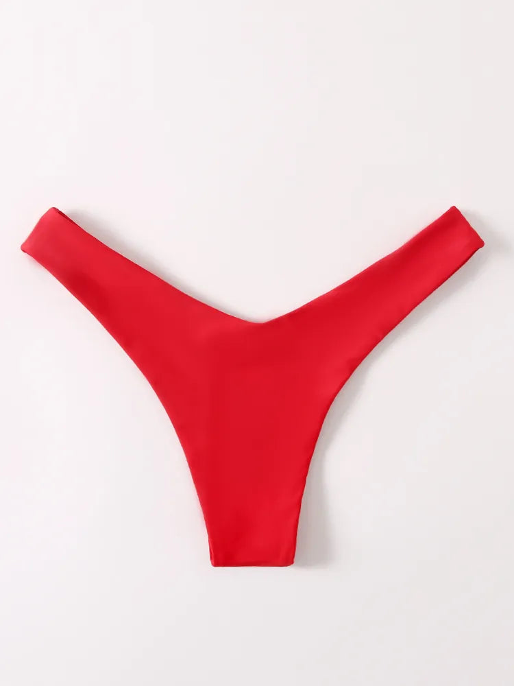 High Waist Thong Swimwear Trunks Bikinis Top