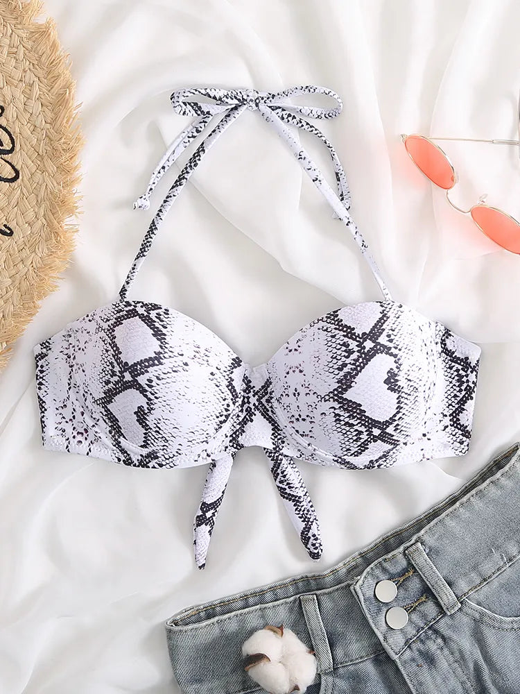 High Waist Thong Swimwear Trunks Bikinis Top