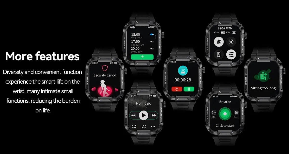 Rugged Military Smart Watch for Men