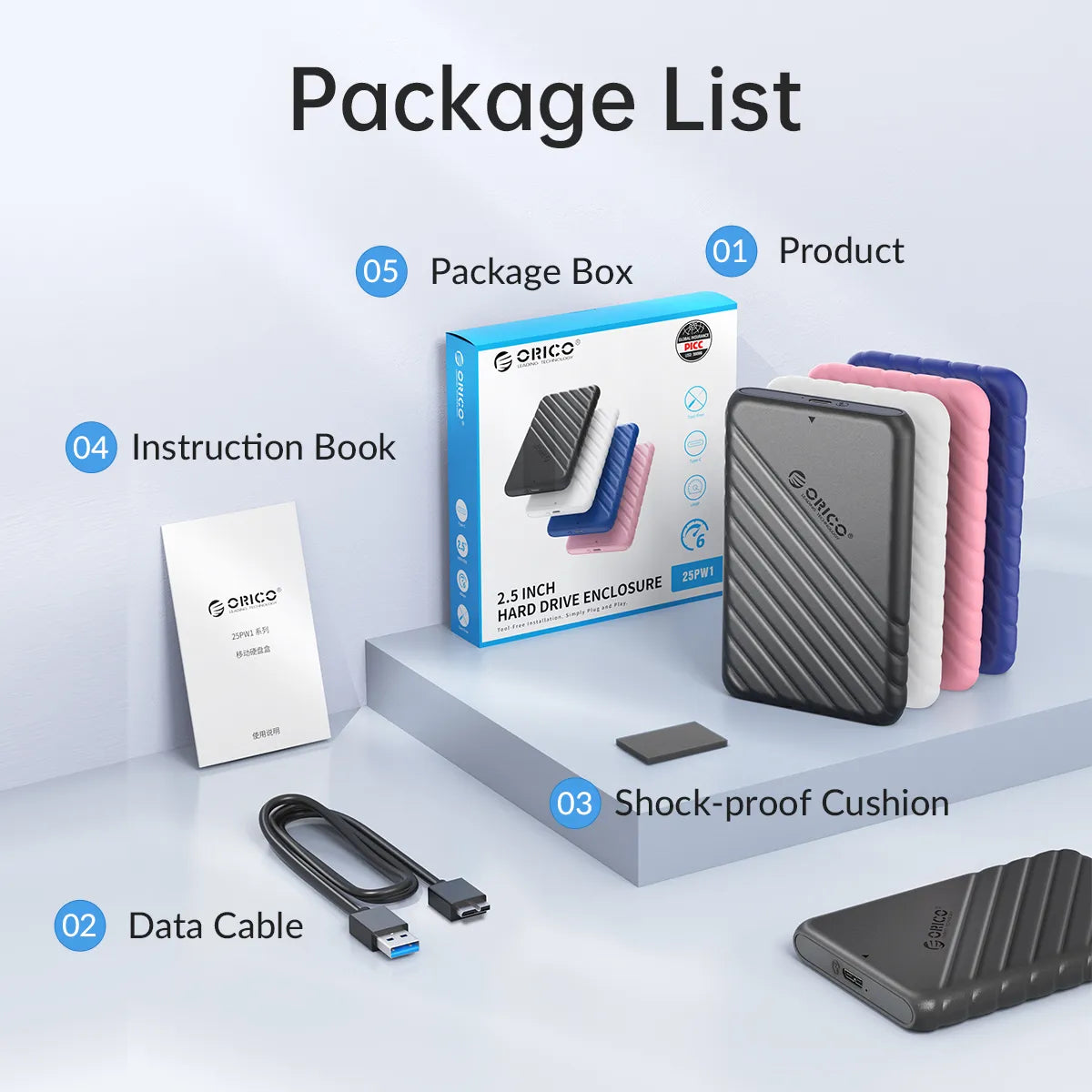 USB3.0 2.5" HDD 5Gbps  SSD PC Laptop