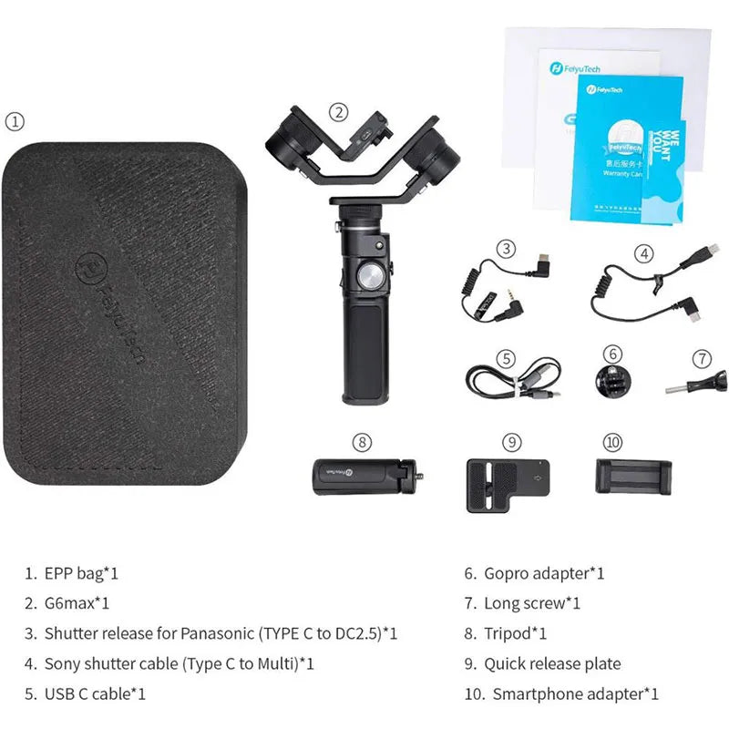 Estabilizador de cardán todo en uno G6 MAX