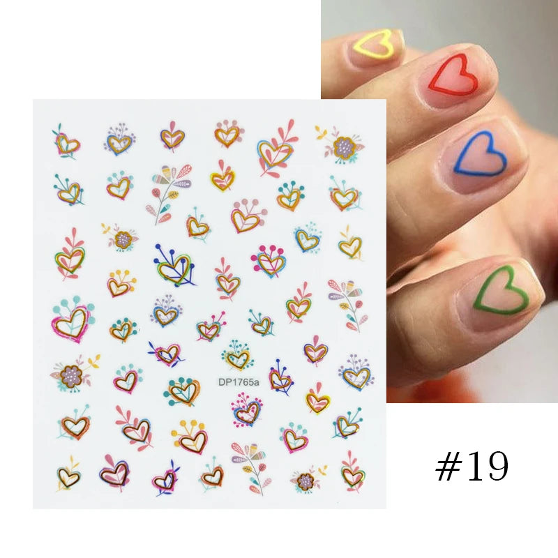 3D Lines Nail Stickers