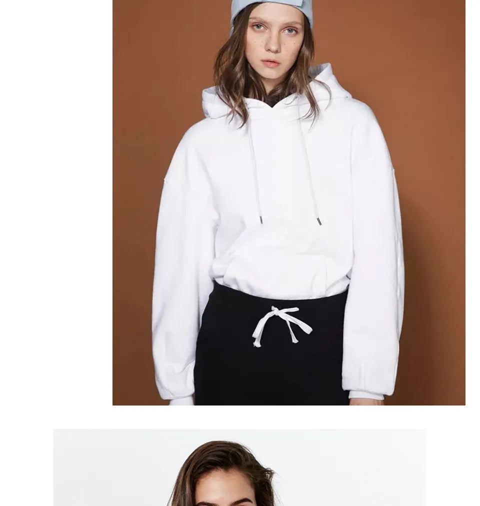 Cartoon Avocado Print Warm New Woman Hoodie