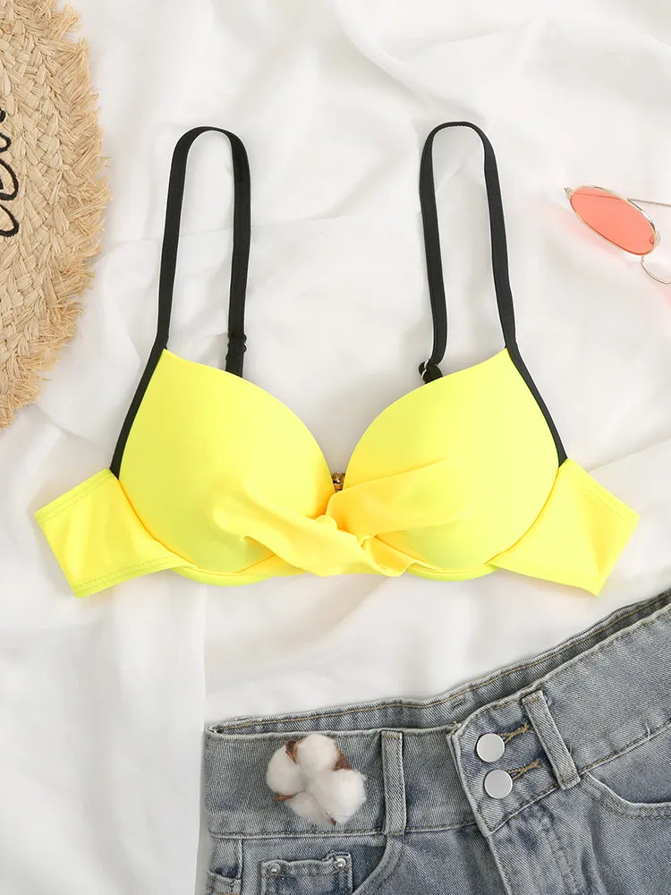 High Waist Thong Swimwear Trunks Bikinis Top