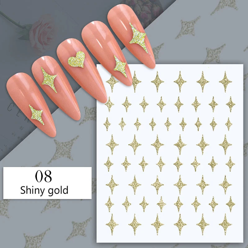 Papers Stripe 3D Nail Sticker