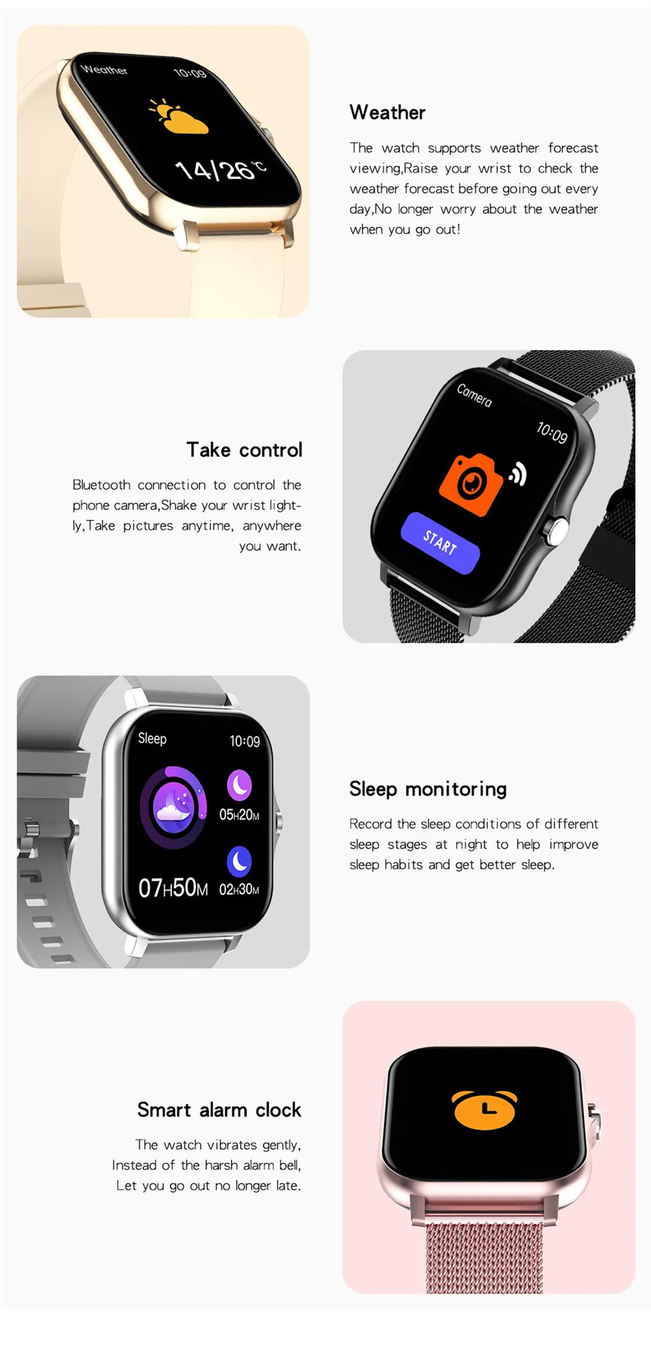 Fitness Tracker Waterproof Sport Smartwatch