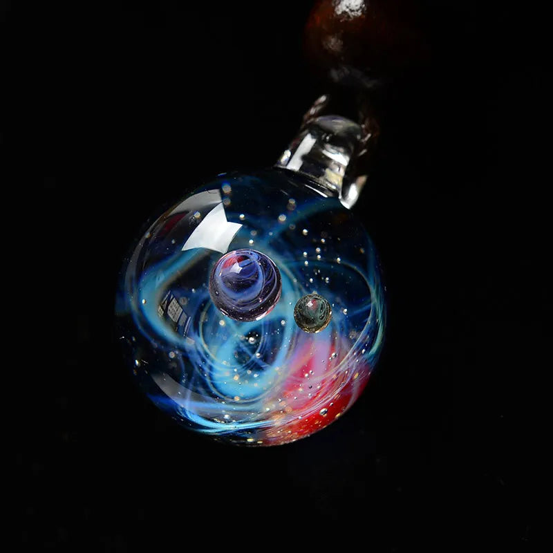 Universe Glass Planets Pendant Necklace