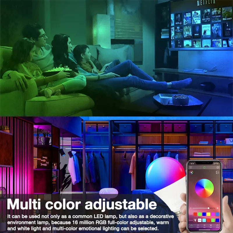 Magic Bulb E14 E14 GU10 RGBCW LED Bulb For Smart Life