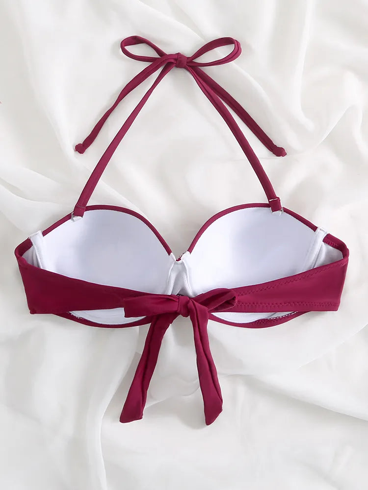 High Waist Thong Swimwear Trunks Bikinis Top