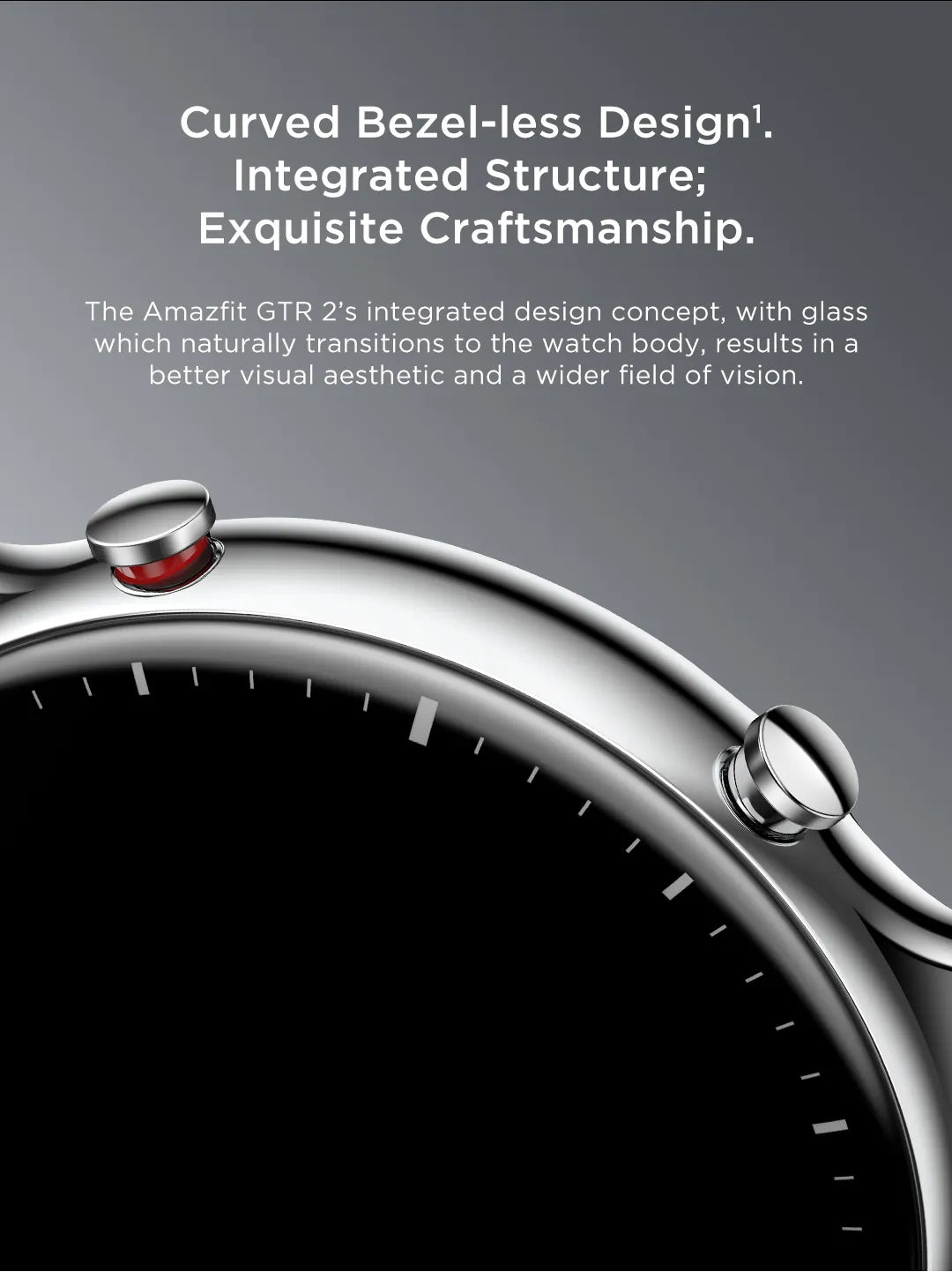 Alexa Built-in Curved Bezel-less Design Smart Watch