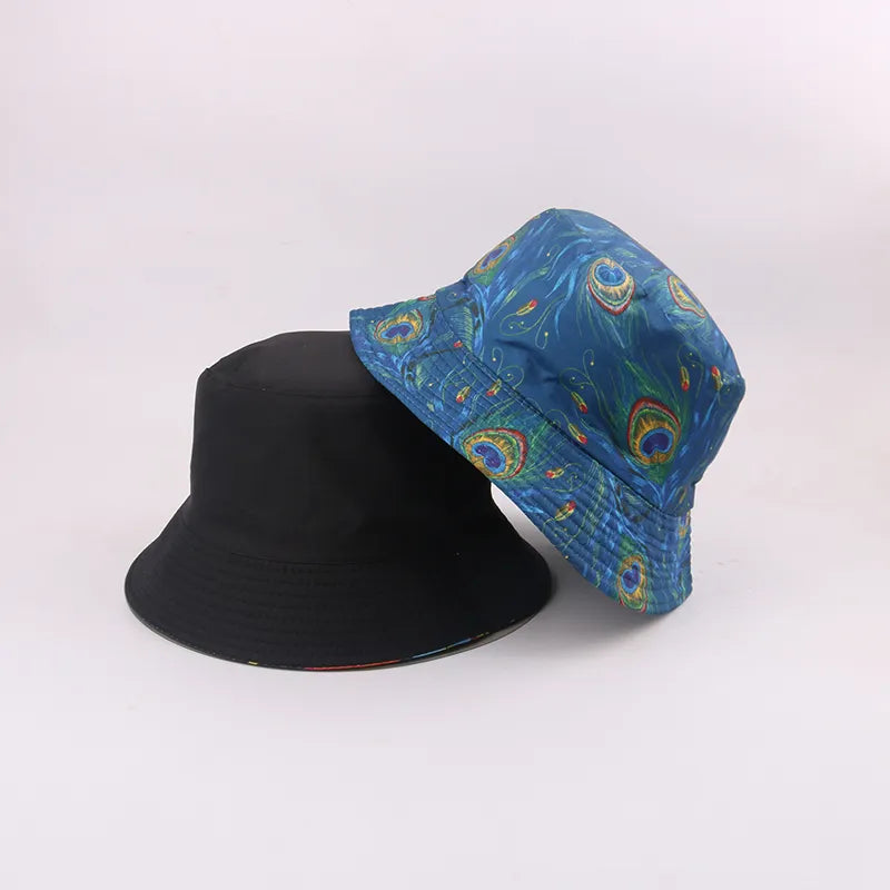 Sombrero de pescador con bordado de letras estilo coreano