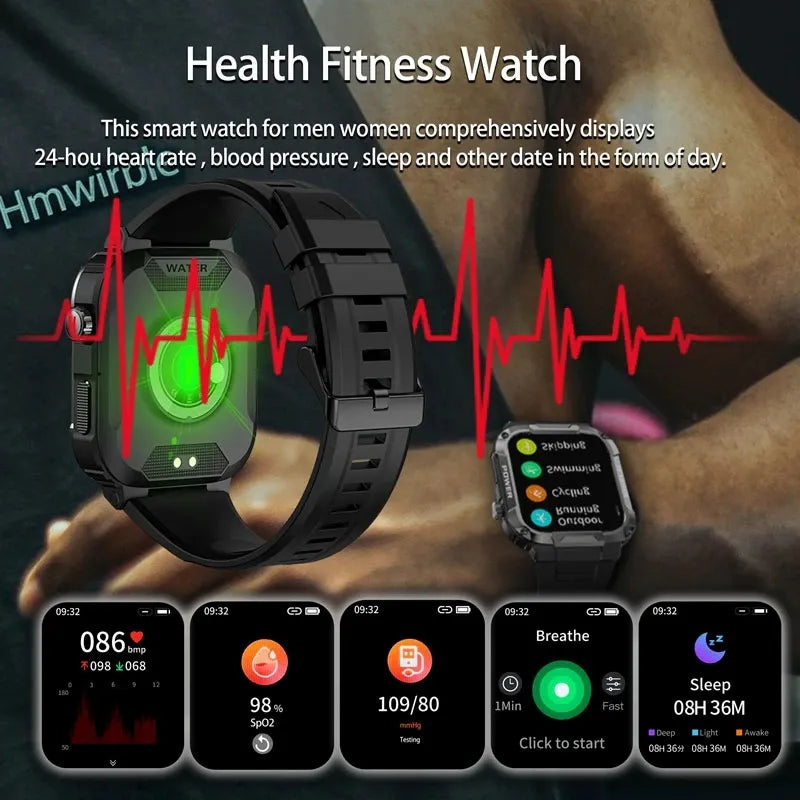 Rugged Military Smart Watch for Men