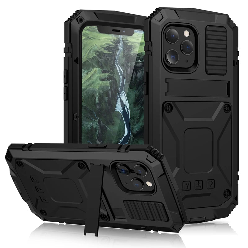 Funda de iPhone de vidrio metálico de aluminio