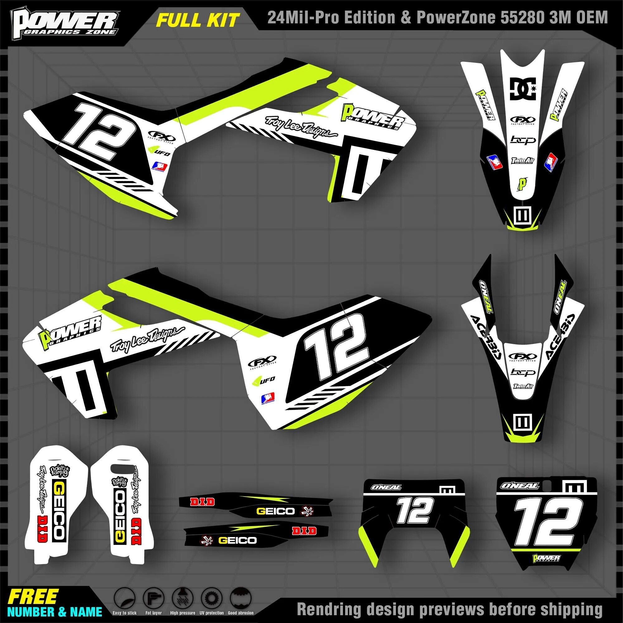 PowerZone-Aufkleber – 125–450 cc