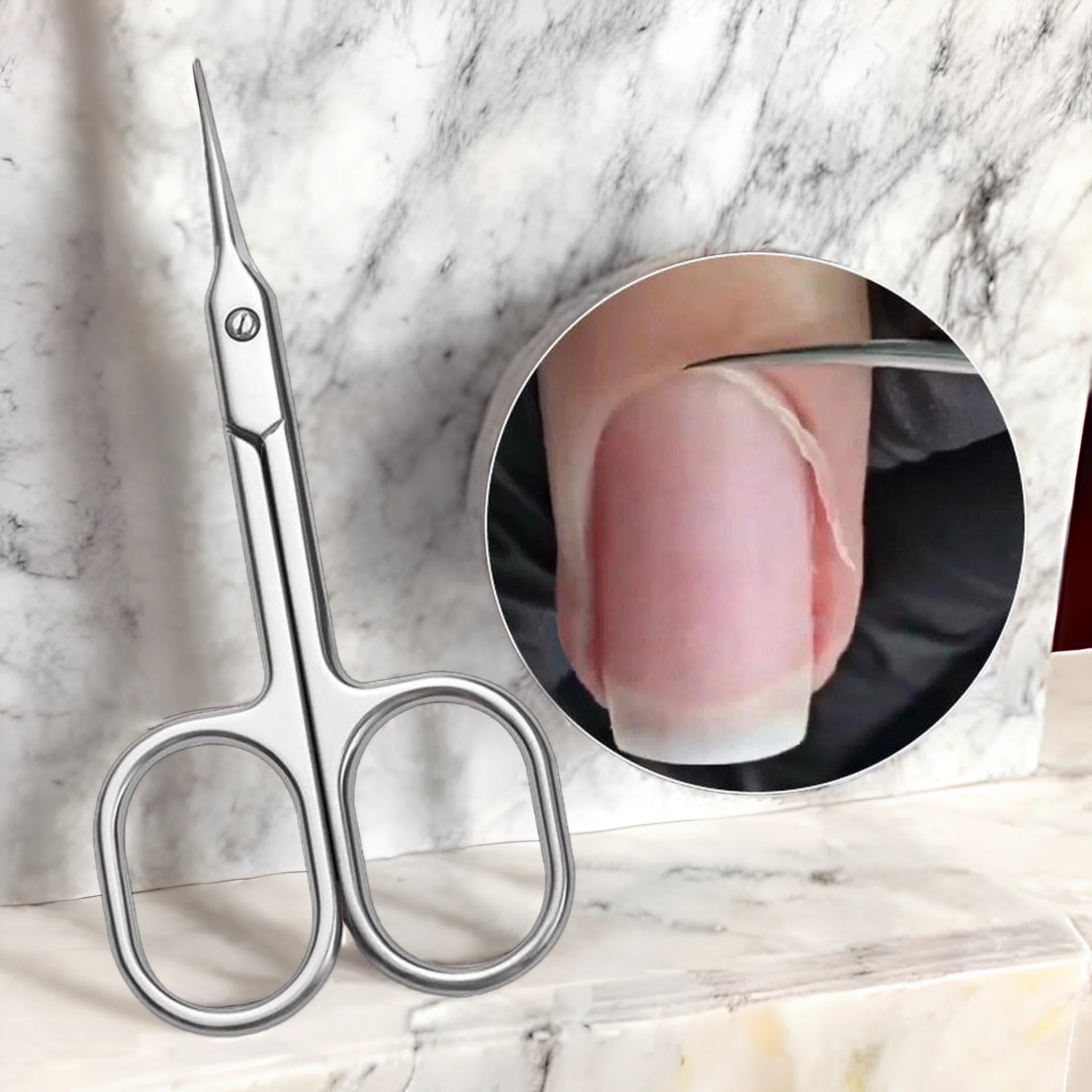 Cuticle Scissors Curved Nail Clipper Trimmer