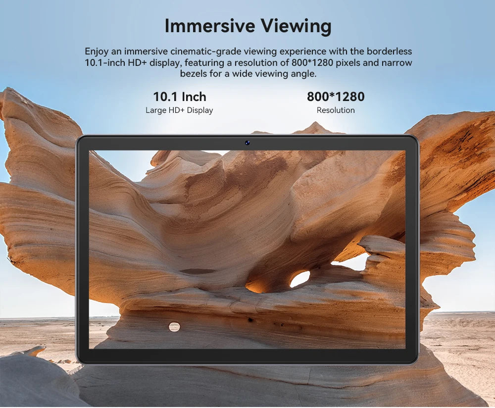 Tablet Android 13, 10.1" Screen, Octa-Core, 4GB+64GB