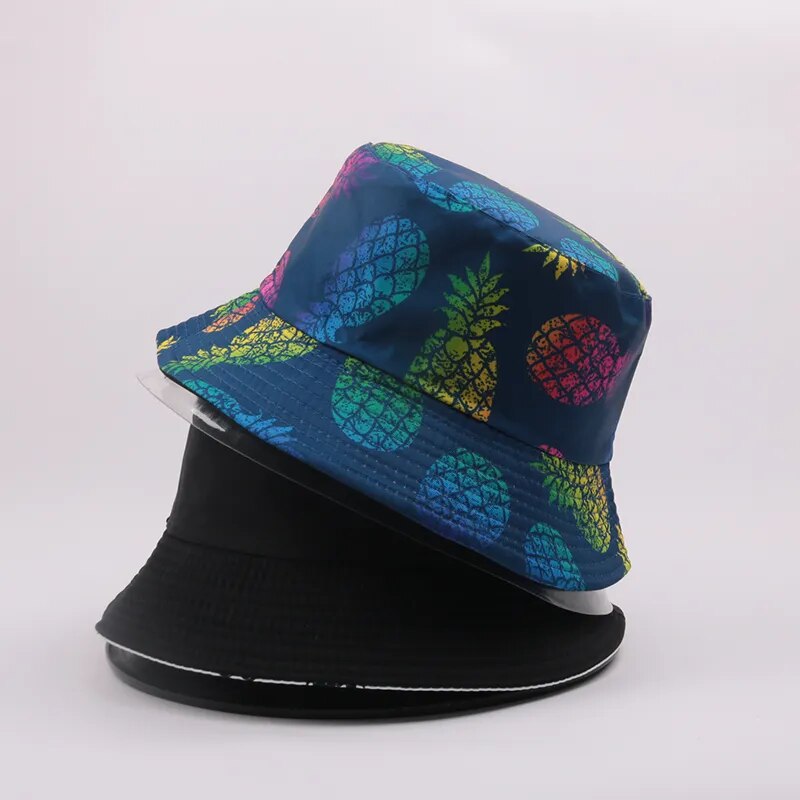 Sombrero de pescador con bordado de letras estilo coreano
