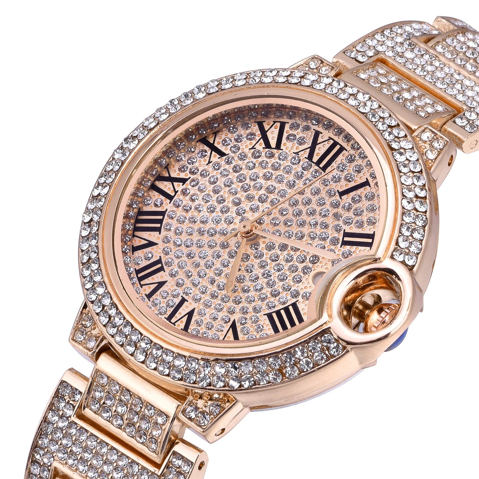 Diamond Roman Number Dial Quartz Watches