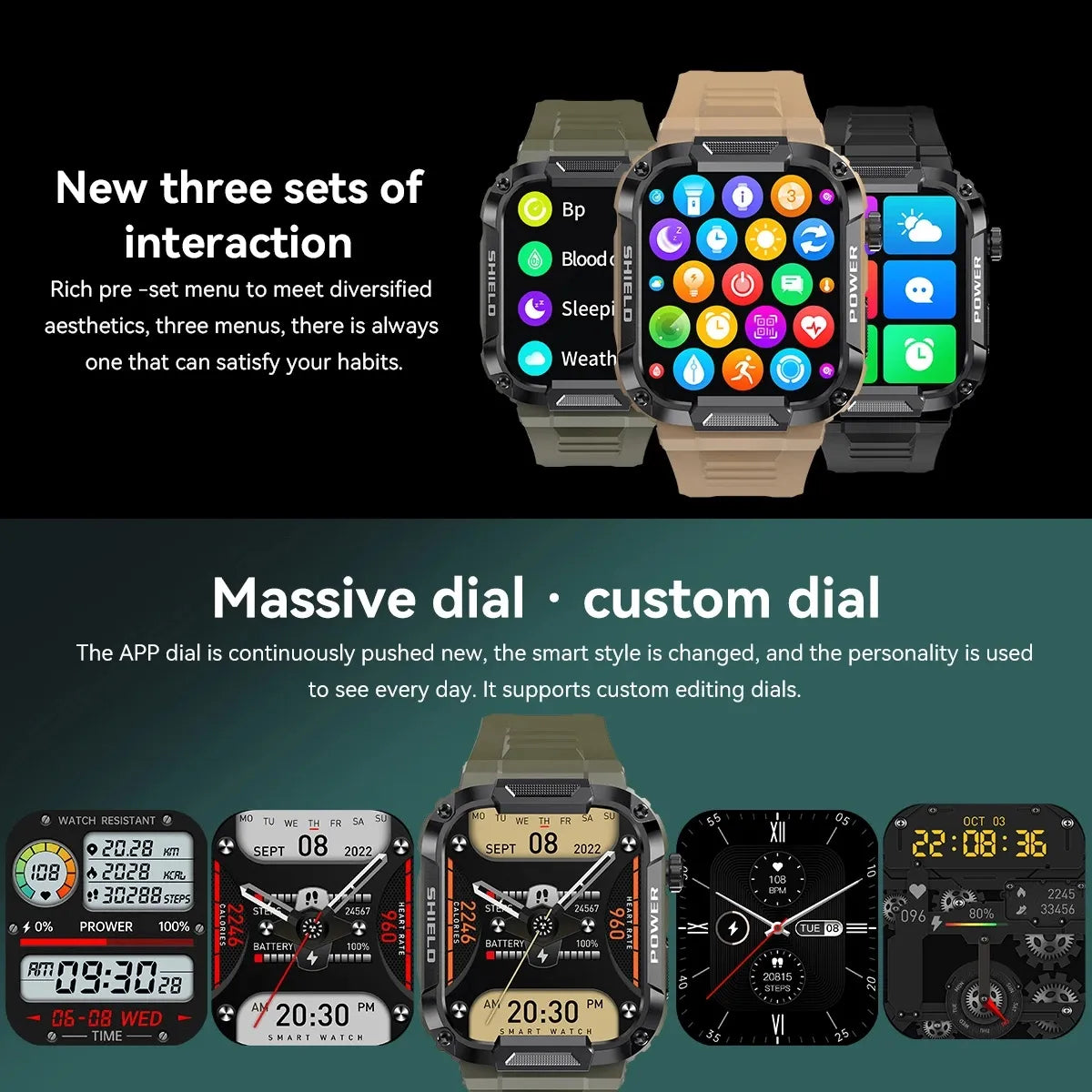 Rugged Military Smart Watch for Men