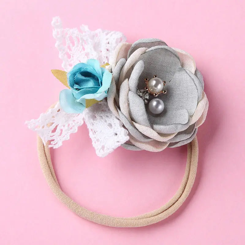 Elastisches Prinzessinnen-Perlen-Stirnband für Babys