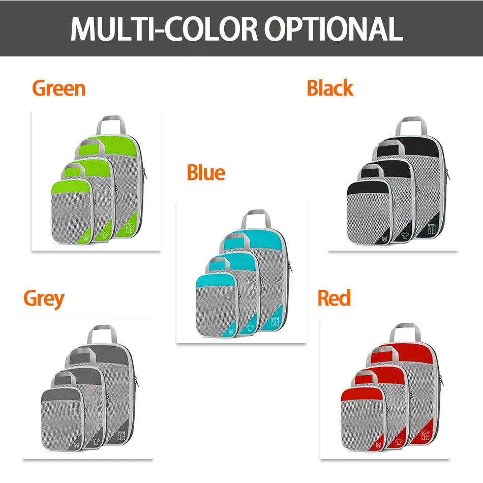 3/6PCS Cubes Travel Storage Set With Shoe Bag