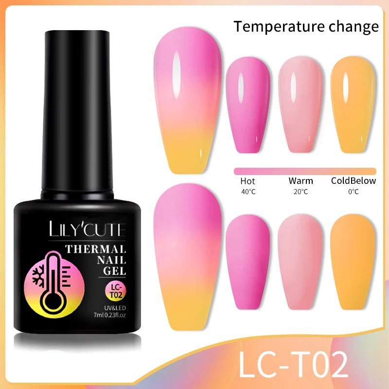 Thermal Gel Nail Polish 3-layers