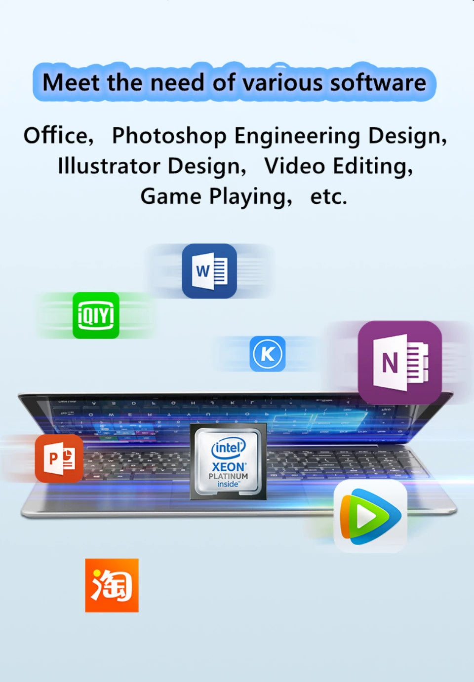 Intel N5105 16 GB RAM + 1 TB M.2-Laptops