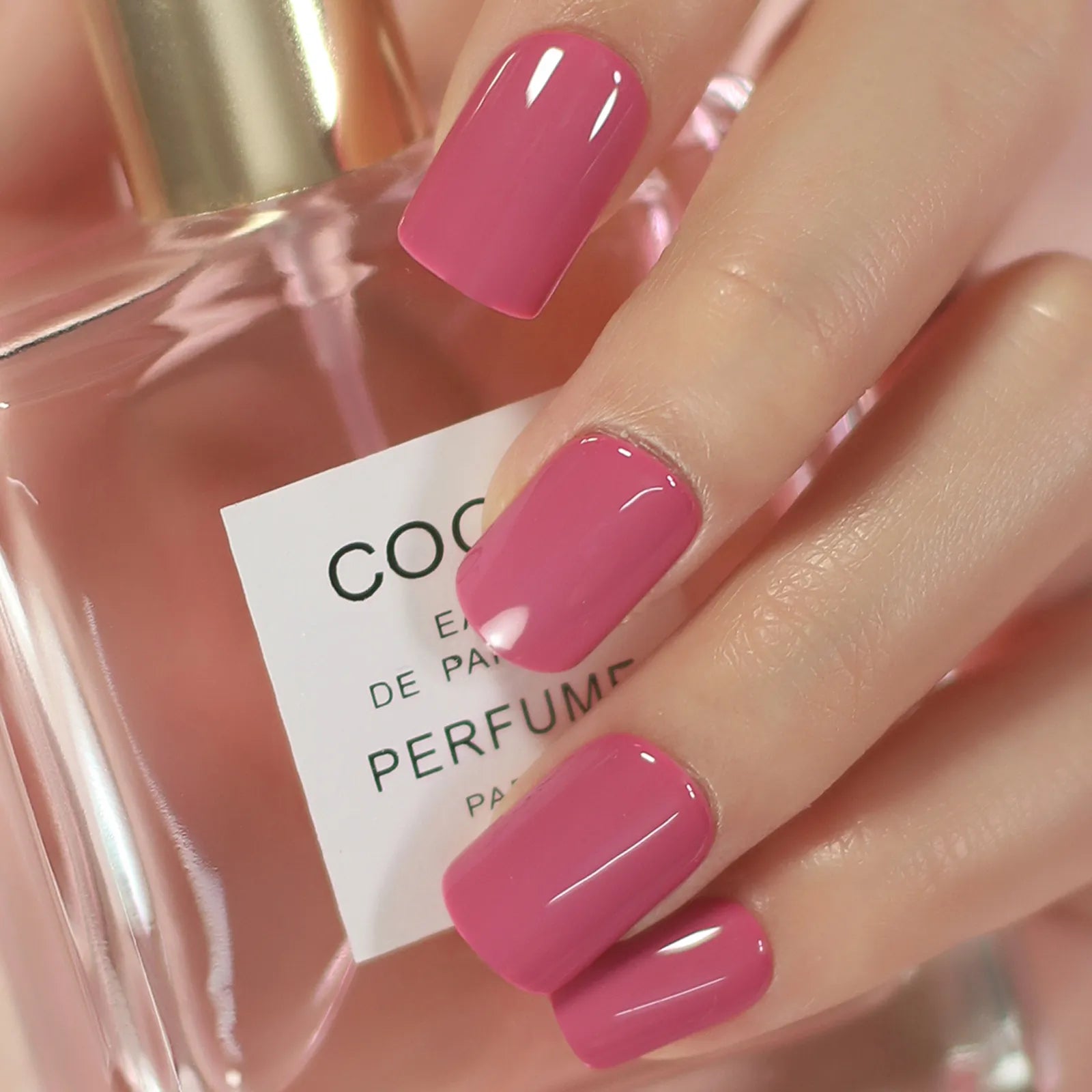 Uñas Alta Luz Brillante Gelnails Rosa Rosa