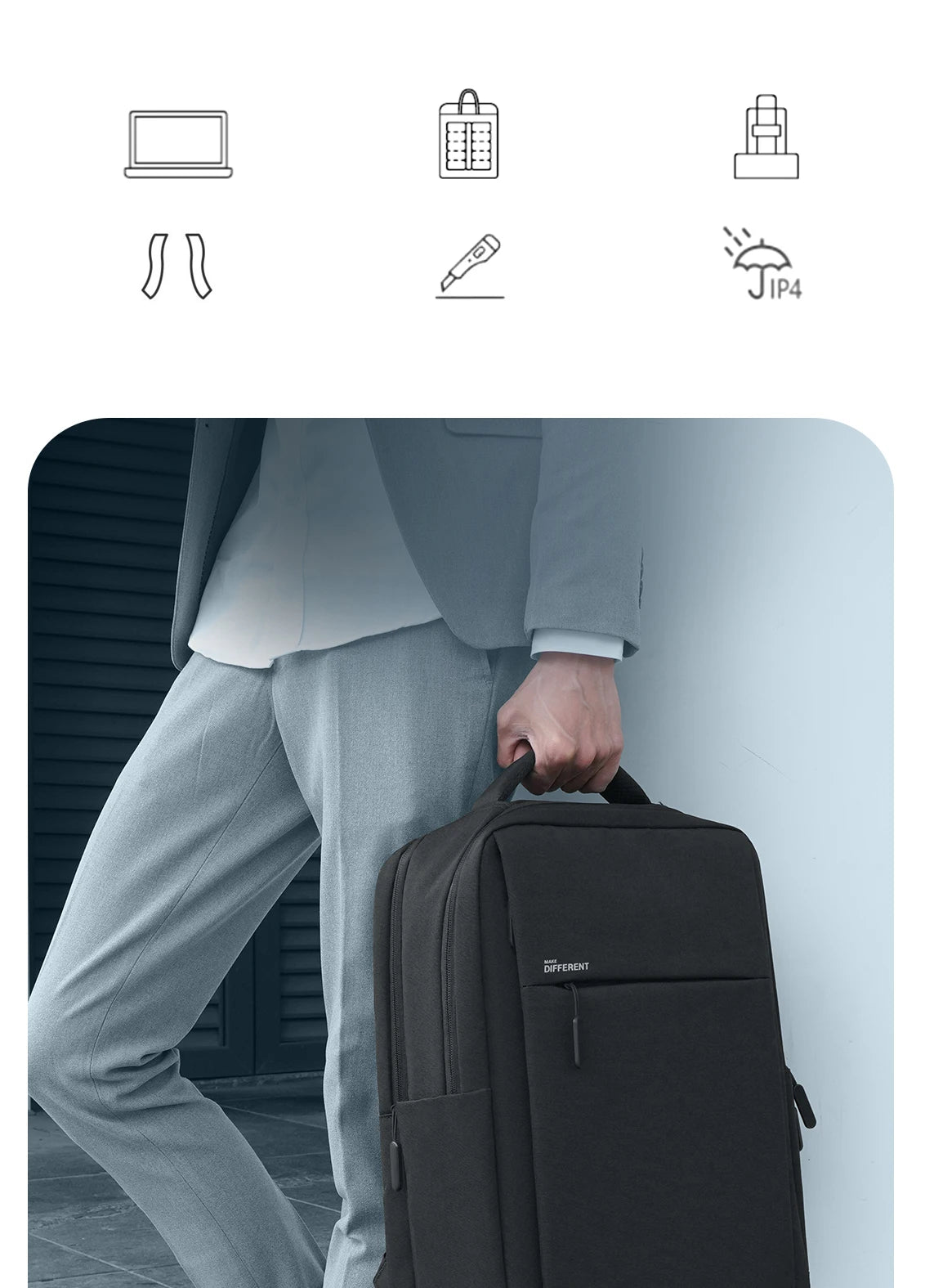 Anti-Diebstahl-Laptop-Schulreisetasche