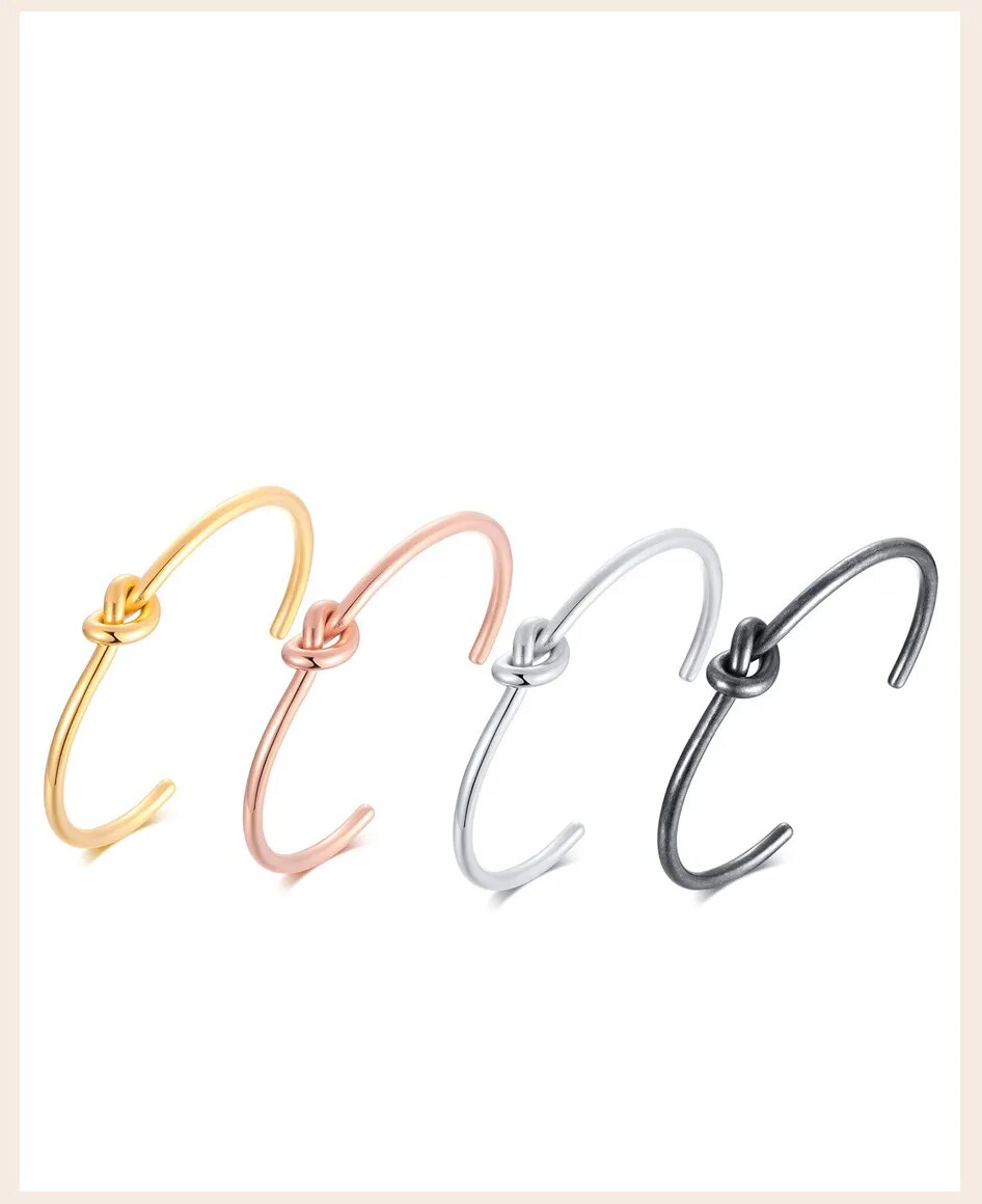 Circular Knot Cuff Bangle Bracelets