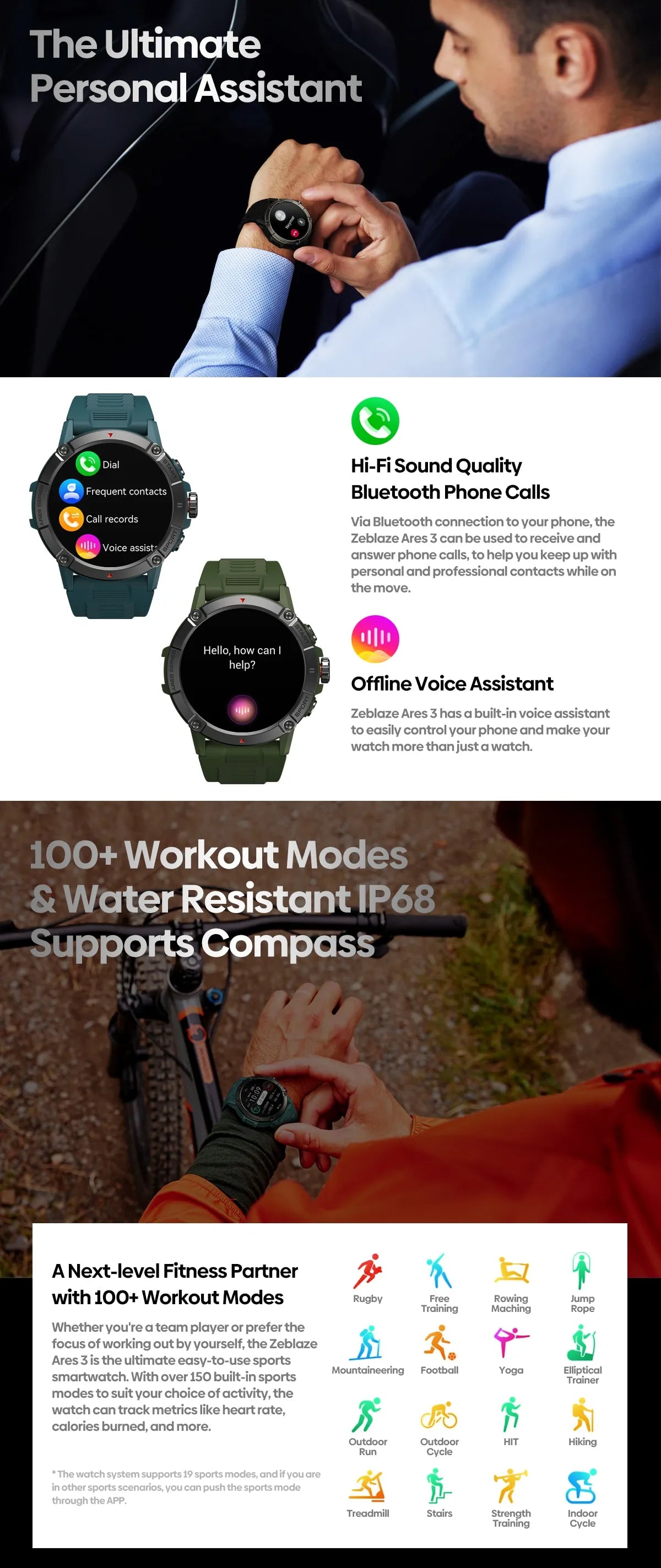 1.52 Inch IPS Display Voice Calling Smartwatch