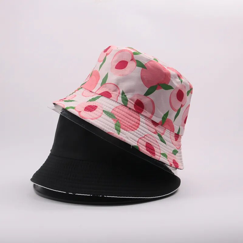 Sombrero de pescador con bordado de letras estilo coreano