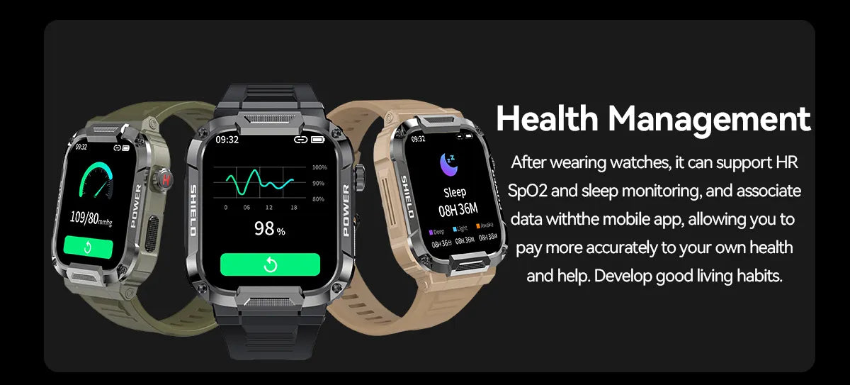 Rugged Military Smart Watch for Men