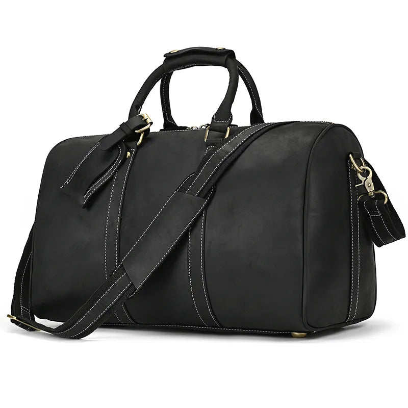 Bolsa de viaje de cuero genuino