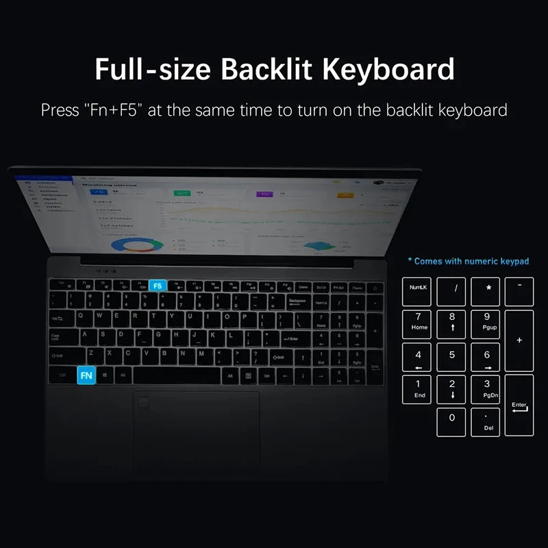 Tragbarer Laptop 12G/16G RAM 1TB SSD+1TB HDD