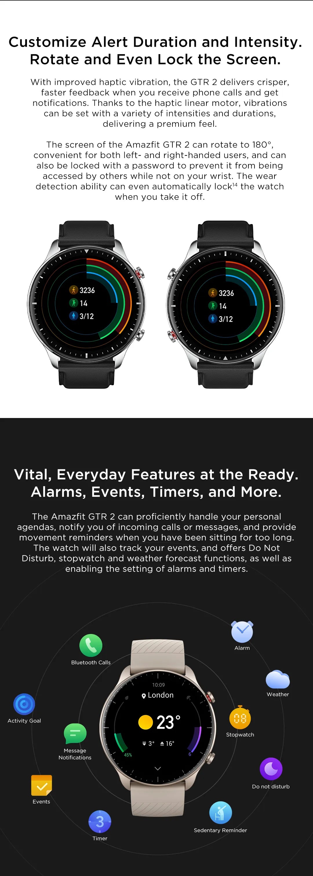 Alexa Built-in Curved Bezel-less Design Smart Watch