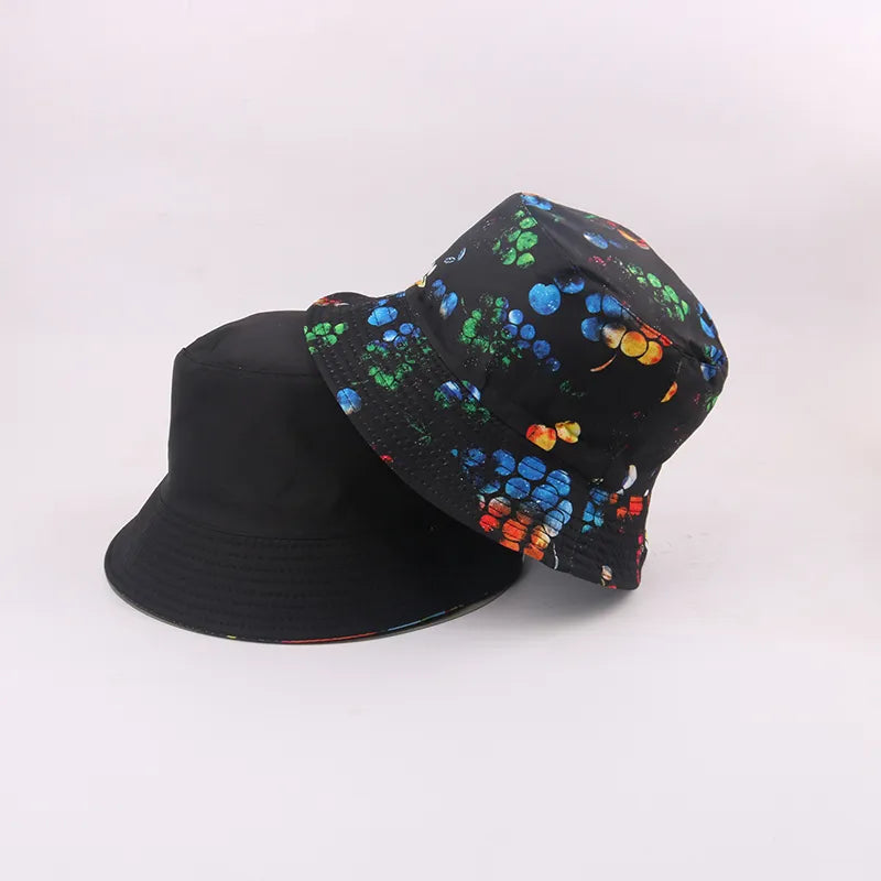 Sombrero de pescador con bordado de letras estilo coreano