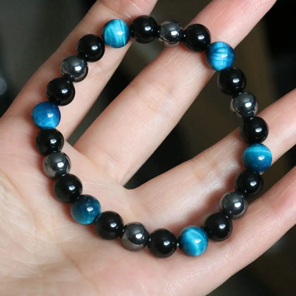 Joyería de pulsera de cuentas de ojo de tigre