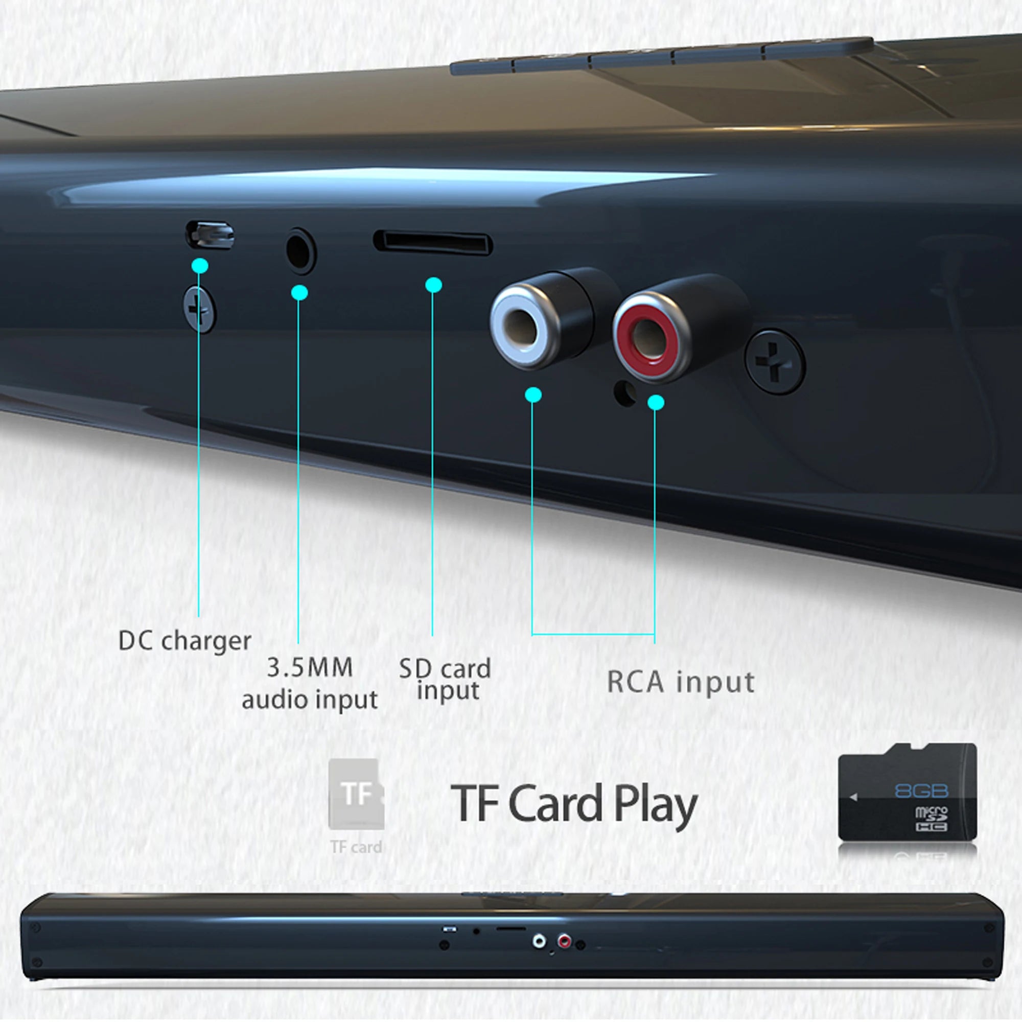 Drahtlose Bluetooth-Soundbar-Lautsprecher