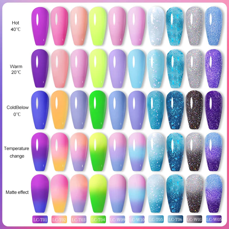 Thermal Gel Nail Polish 3-layers