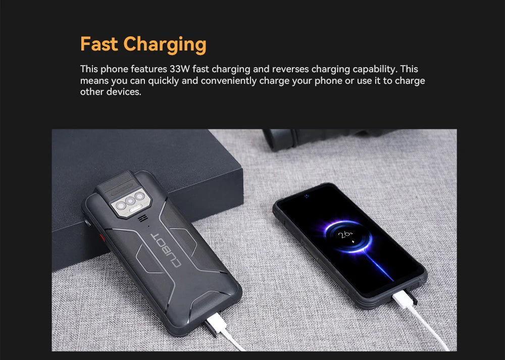 Teléfono de carga rápida de 8GB+256GB, 10600mAh, 33W