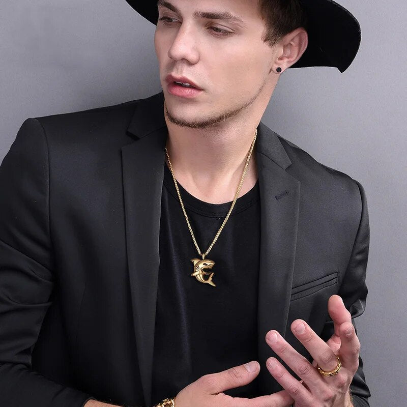 Men Stainless Steel Jewelry  Animal Necklaces