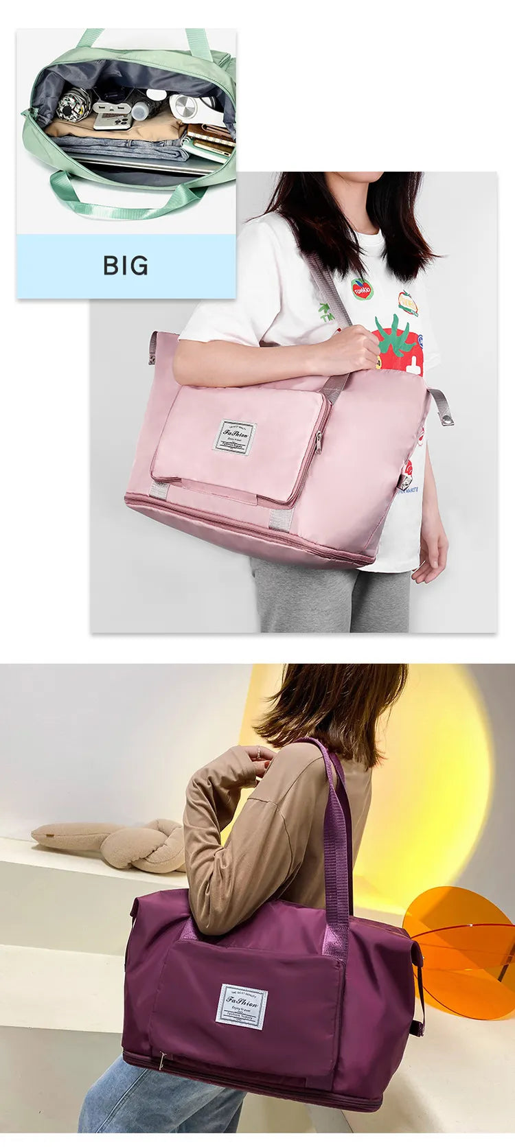 Bolso de viaje plegable para mujer