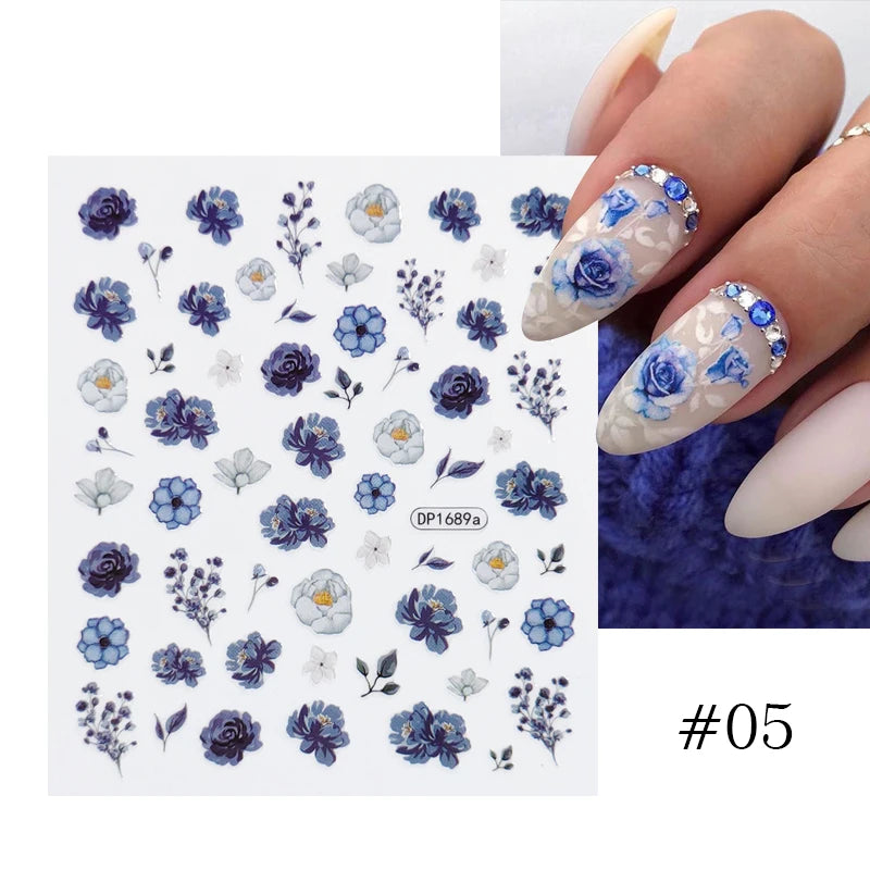 3D Lines Nail Stickers