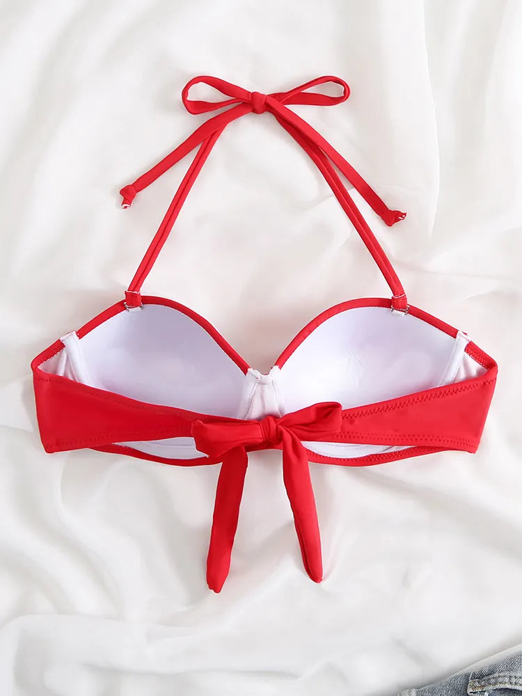 High Waist Thong Swimwear Trunks Bikinis Top