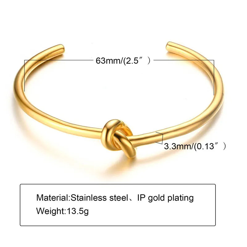 Circular Knot Cuff Bangle Bracelets