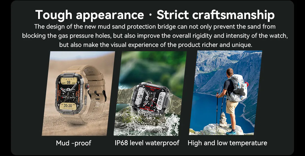 Rugged Military Smart Watch for Men