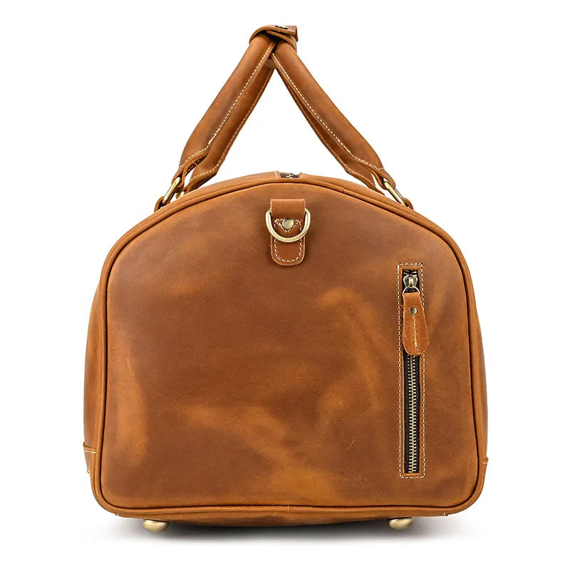 Bolsa de viaje de cuero genuino