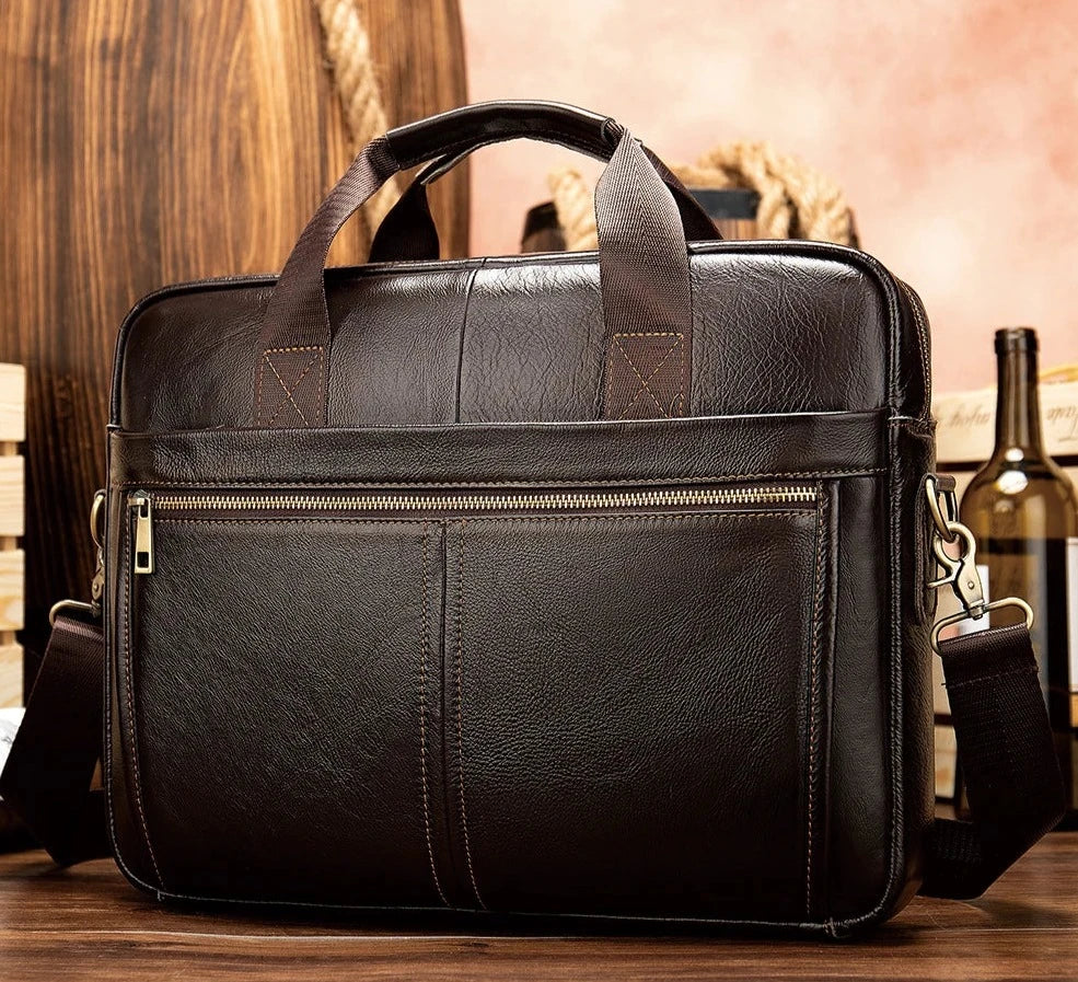 Briefcases Genuine Leather 14'' Laptop Bag