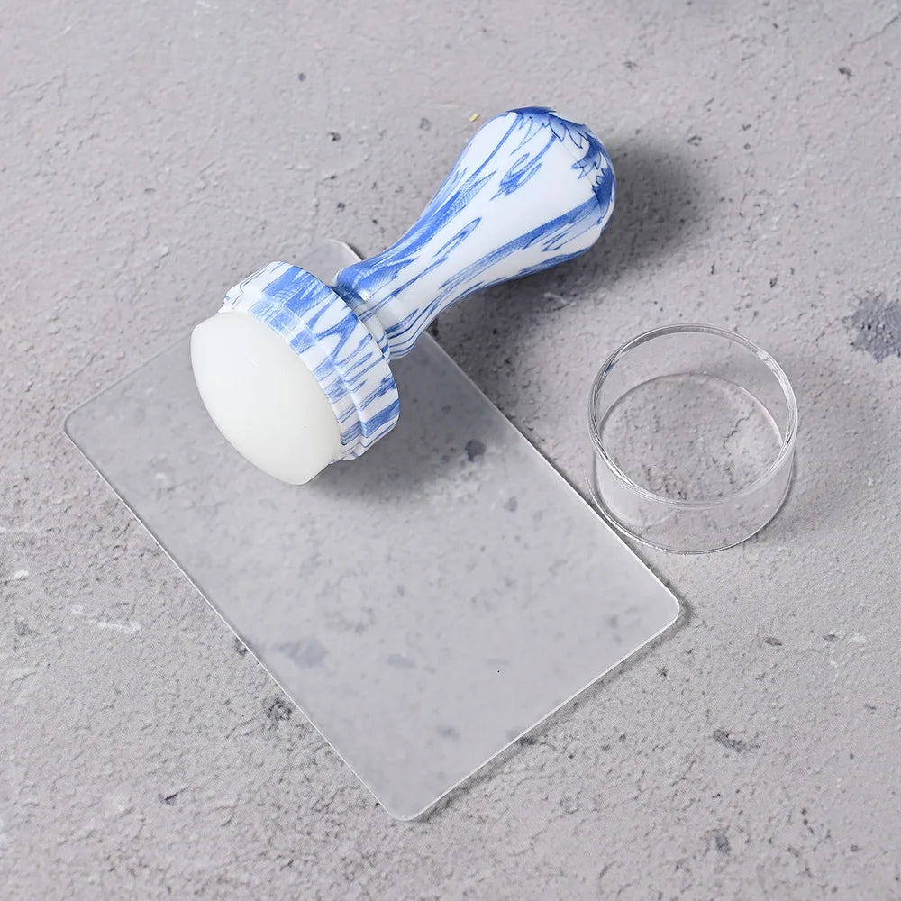 4cm(1 Set) Round Jelly Transfer Painting Stamper